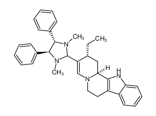 (2R,12bS)-3-((4S,5S)-1,3-dimethyl-4,5-diphenylimidazolidin-2-yl)-2-ethyl-1,2,6,7,12,12b-hexahydroindolo[2,3-a]quinolizine 136591-52-1