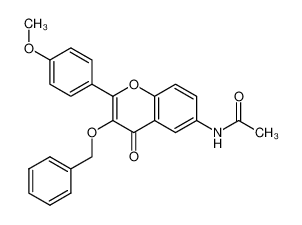 2-(4-methoxyphenyl)-3-benzyloxy-6-acetamido-4H-1-benzopyran-4-one