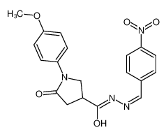 6063-69-0 1-(4-methoxyphenyl)-N-[(E)-(4-nitrophenyl)methylideneamino]-5-oxopyrrolidine-3-carboxamide