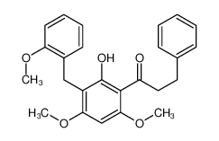 1-[2-hydroxy-4,6-dimethoxy-3-[(2-methoxyphenyl)methyl]phenyl]-3-phenylpropan-1-one