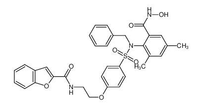 N-[2-(4-{苄基[2-(羟基氨基甲酰)-4,6-二甲基苯基]氨基磺酰基}苯氧基)乙基]-1-苯并呋喃-2-甲酰胺