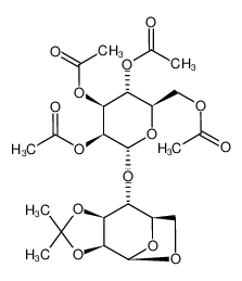1,6-Anhydro-2,3-O-(1-isopropylidene)-4-O-(2,3,4,6-tetra-O-acetyl-α-D-mannopyranosyl)-β-D-mannopyranose 67591-05-3