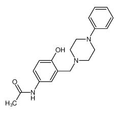 N-[4-hydroxy-3-[(4-phenylpiperazin-1-yl)methyl]phenyl]acetamide 77726-10-4