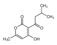 4-hydroxy-6-methyl-3-(3-methylbutanoyl)pyran-2-one 69793-65-3