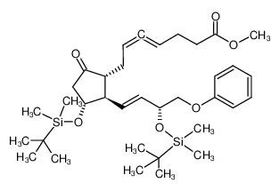 (-)-11α,15α-bis((tert-butyldimethylsilyl)oxy)-9-oxo-16-phenoxy-17,18,19,20-tetranorprosta-4,15,13(t)-trienoic acid methyl ester 157543-66-3