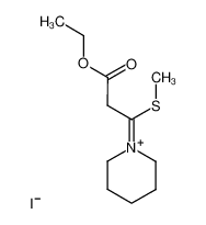 1-(2-Ethoxycarbonyl-1-methylsulfanyl-ethylidene)-piperidinium; iodide 114393-66-7