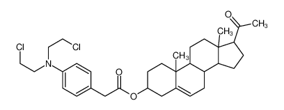 17-acetyl-10,13-dimethyl-2,3,4,7,8,9,10,11,12,13,14,15,16,17-tetradecahydro-1H-cyclopenta[a]phenanthren-3-yl 2-(4-(bis(2-chloroethyl)amino)phenyl)acetate 24199-63-1