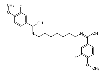 3-fluoro-N-[7-[(3-fluoro-4-methoxybenzoyl)amino]heptyl]-4-methoxybenzamide 62578-22-7