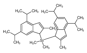 dimethyl-bis[2-methyl-4,6-di(propan-2-yl)-1H-inden-1-yl]silane 150096-47-2