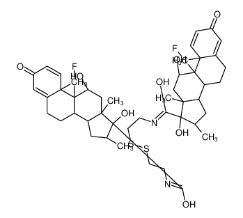 (11β,16α,17α,11'β,16'α,17'α)-N,N'-(Disulfanediyldi-2,1-ethanediyl )bis(9-fluoro-11,17-dihydroxy-16-methyl-3-oxoandrosta-1,4-diene-1 7-carboxamide) 282092-82-4