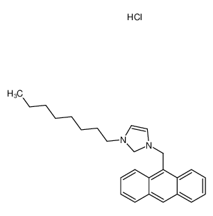 1-(anthracen-9-ylmethyl)-3-octyl-1,2-dihydroimidazol-1-ium,chloride 668989-10-4