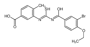 3-{[(3-溴-4-乙氧基苯甲酰基)硫代氨基甲酰]氨基}-4-甲基苯甲酸