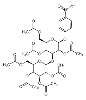 [(2R,3R,4S,5R,6S)-3,4,5-triacetyloxy-6-[(2R,3R,4S,5R,6S)-3,5-diacetyloxy-2-(acetyloxymethyl)-6-(4-nitrophenoxy)oxan-4-yl]oxyoxan-2-yl]methyl acetate 195715-98-1