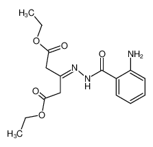 3-(2-aminobenzoylhydrazono)pentanedioc acid diethyl ester 148902-09-4