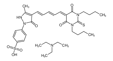 4-[4-[5-(1,3-二丁基-4,6-二氧代-2-巯基-1,3-二嗪农-5-亚基)戊-1,3-二烯基]-5-甲基-3-氧代-1H-吡唑-2-基]苯磺酸根