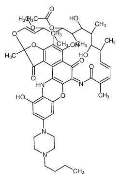 3'-Hydroxy-5'-(4-butyl-1-piperazinyl)benzoxazinorifamycin 129791-91-9