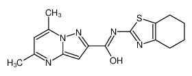 5,7-Dimethyl-N-(4,5,6,7-tetrahydro-1,3-benzothiazol-2-yl)pyrazolo [1,5-a]pyrimidine-2-carboxamide