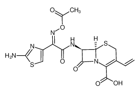 (6R,7R)-7-((Z)-2-(acetoxyimino)-2-(2-aminothiazol-4-yl)acetamido)-8-oxo-3-vinyl-5-thia-1-azabicyclo[4.2.0]oct-2-ene-2-carboxylic acid