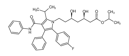 1035205-25-4 (3R,5R)-isopropyl 7-[2-(4-fluorophenyl)-5-(1-methylethyl)-3-phenyl-4-[(phenylamino)carbonyl]-1H-pyrrol-1-yl]-3,5-dihydroxyheptanoate