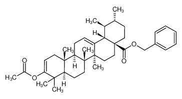 benzyl (1S,2R,4aS,6aS,6bR,8aR,12aR,12bR,14bS)-10-acetoxy-1,2,6a,6b,9,9,12a-heptamethyl-1,3,4,5,6,6a,6b,7,8,8a,9,12,12a,12b,13,14b-hexadecahydropicene-4a(2H)-carboxylate 869788-72-7