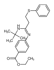 ethyl 4-[[N-tert-butyl-C-(2-phenylsulfanylethyl)carbonimidoyl]amino]benzoate