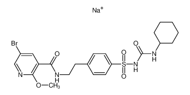 sodium,5-bromo-N-[2-[4-(cyclohexylcarbamoylsulfamoyl)phenyl]ethyl]-2-methoxypyridine-3-carboxamide