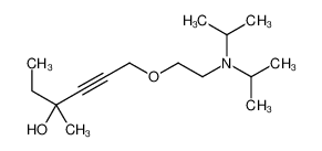 6-[2-[di(propan-2-yl)amino]ethoxy]-3-methylhex-4-yn-3-ol 16498-05-8
