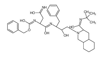 benzyl N-[(2S)-1-[[(2S,3R)-4-[(3S,4aS,8aS)-3-(tert-butylcarbamoyl)-3,4,4a,5,6,7,8,8a-octahydro-1H-isoquinolin-2-yl]-3-hydroxy-1-phenylbutan-2-yl]amino]-4-amino-1,4-dioxobutan-2-yl]carbamate 136522-18-4