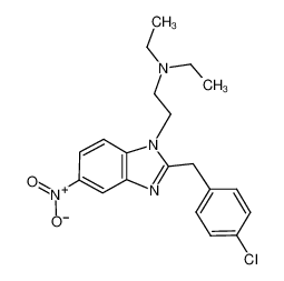 2-[2-[(4-chlorophenyl)methyl]-5-nitrobenzimidazol-1-yl]-N,N-diethylethanamine 3861-76-5