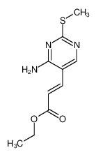ethyl (E)-3-(4-amino-2-methylsulfanylpyrimidin-5-yl)prop-2-enoate 211244-80-3