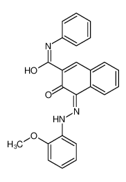 (4E)-4-[(2-methoxyphenyl)hydrazinylidene]-3-oxo-N-phenylnaphthalene-2-carboxamide 18846-91-8