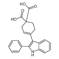 4-(2-phenyl-1H-indol-3-yl)cyclohex-3-ene-1,1-dicarboxylic acid 93503-52-7