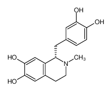 (S)-1-[(3,4-dihydroxyphenyl)methyl]-1,2,3,4-tetrahydro-2-methylisoquinoline-6,7-diol 57231-31-9