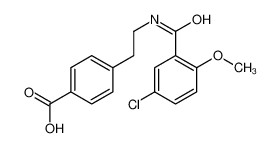 4-[2-[(5-chloro-2-methoxybenzoyl)amino]ethyl]benzoic acid 54870-28-9