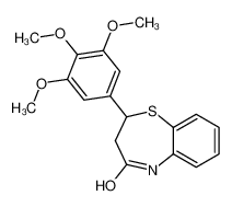 2-(3,4,5-trimethoxyphenyl)-3,5-dihydro-2H-1,5-benzothiazepin-4-one 89813-62-7