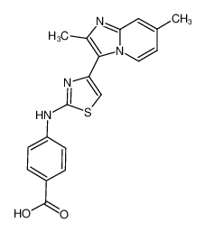 4-[[4-(2,7-二甲基咪唑并[1,2-a]吡啶-3-基)-2-噻唑基]氨基]苯甲酸