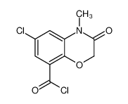 6-chloro-4-methyl-3-oxo-1,4-benzoxazine-8-carbonyl chloride 123040-50-6