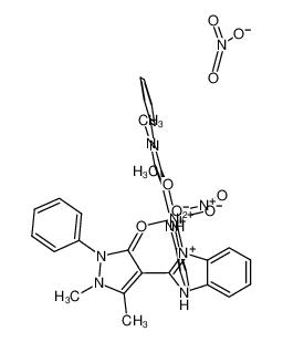 1342309-80-1 [Ni(4-(1H-1,3-benzimidazol-2-yl)-1,5-dimethyl-2-phenyl-1,2-dihydro-3H-pyrazol-3-one)2NO3]NO3