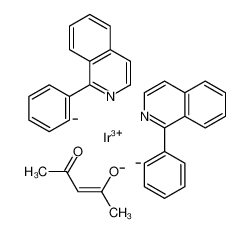 二(1-苯基异喹啉)(乙酰丙酮)合铱(III)