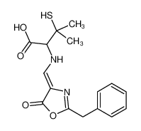 3-甲基-2-[[(E)-[5-氧代-2-(苯基甲基)-1,3-恶唑-4-亚基]甲基]氨基]-3-硫基丁酸