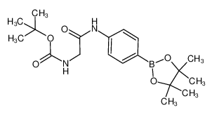 N-[4-(4,4,5,5-tetramethyl-1,3,2-dioxaborolan-2-yl)phenyl]-2-(tert-butoxycarbonylamino)acetamide 880545-43-7