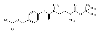 4-(((2-((tert-butoxycarbonyl)(methyl)amino)ethyl)(methyl)carbamoyl)oxy)benzyl acetate 1443515-45-4
