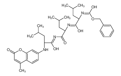 benzyl N-[(2S)-4-methyl-1-[[(2S)-4-methyl-1-[[(2S)-4-methyl-2-[(4-methyl-2-oxochromen-7-yl)amino]pentanoyl]amino]-1-oxopentan-2-yl]amino]-1-oxopentan-2-yl]carbamate 152015-61-7