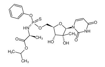 (S)-isopropyl 2-(((S)-(((2R,3R,4R,5R)-5-(2,4-dioxo-3,4-dihydropyrimidin-1(2H)-yl)-3,4-dihydroxy-4-methyltetrahydrofuran-2-yl)methoxy)(phenoxy)phosphorothioyl)amino)propanoate