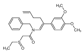 (E)-N-benzyl-N-[2-(3,4-dimethoxyphenyl)hexa-1,5-dienyl]-2-ethylsulfinylacetamide