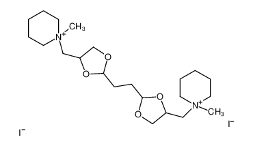 1-methyl-1-[[2-[2-[4-[(1-methylpiperidin-1-ium-1-yl)methyl]-1,3-dioxolan-2-yl]ethyl]-1,3-dioxolan-4-yl]methyl]piperidin-1-ium,diiodide 15483-62-2