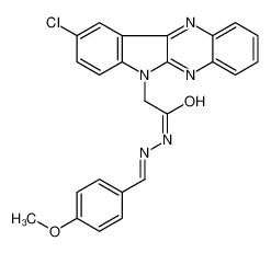2-(9-chloroindolo[3,2-b]quinoxalin-6-yl)-N-[(E)-(4-methoxyphenyl)methylideneamino]acetamide