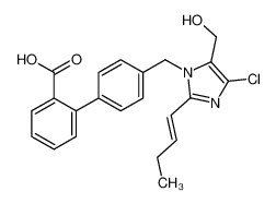 2-[4-[[2-but-1-enyl-4-chloro-5-(hydroxymethyl)imidazol-1-yl]methyl]phenyl]benzoic acid 114798-32-2
