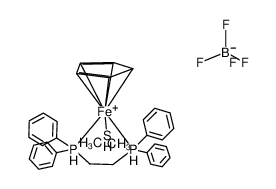 (cyclopentadienyl)(dimethylsulfide){1,2-ethanediylbis(diphenylphosphane)}iron(II) tetrafluoroborate 110096-32-7