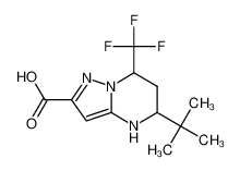 5-tert-Butyl-7-trifluoromethyl-4,5,6,7-tetrahydro-pyrazolo[1,5-a]pyrimidine-2-carboxylic acid 436088-41-4